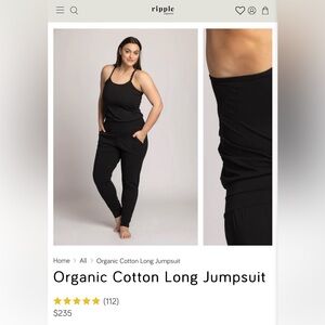 Ripple Yogawear Organic Cotton Jumpsuit